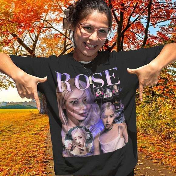 Tops - Rose T Shirt Blackpink